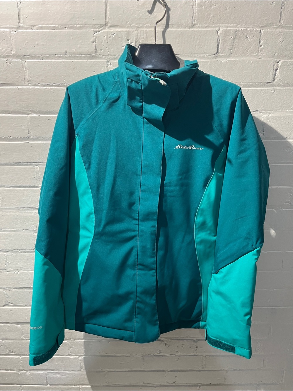 Eddie Bauer Women's Teal and Aqua Jacket EUC